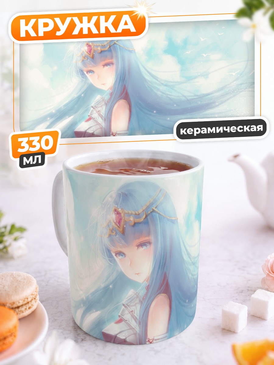 Кружка керамическая Мику Хацунэ в тиаре