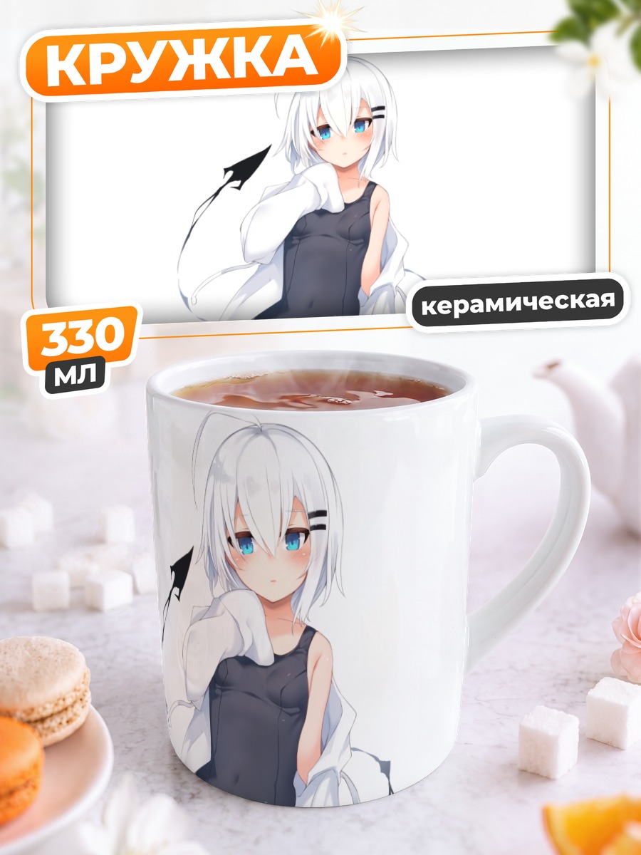 Кружка керамическая Ринго-тян в белом