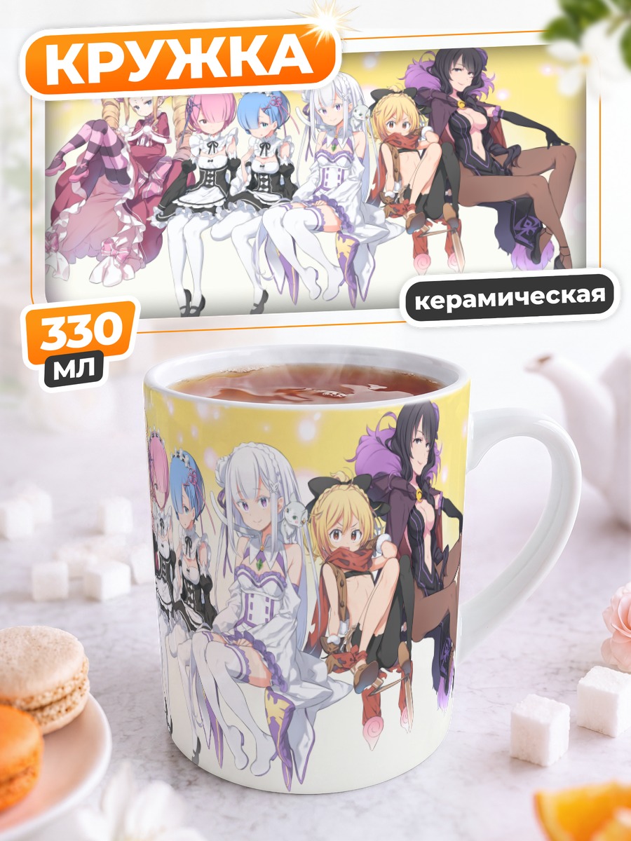 Кружка керамическая Героини Re:Zero