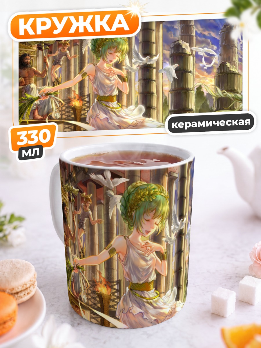 Кружка керамическая Мику Хацунэ в храме
