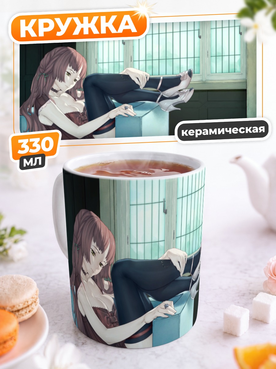 Кружка керамическая Мио Китахара в комнате