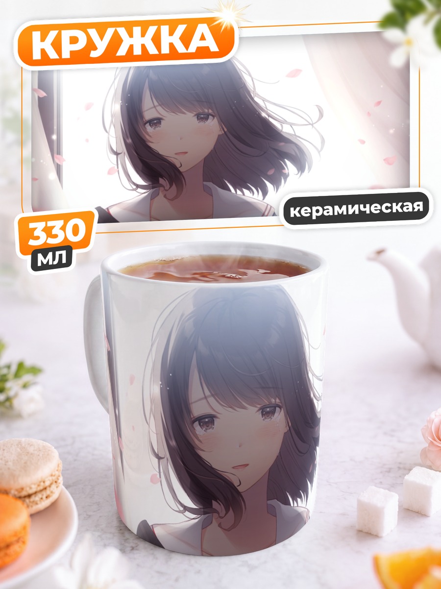 Кружка керамическая Слезы под сакурой