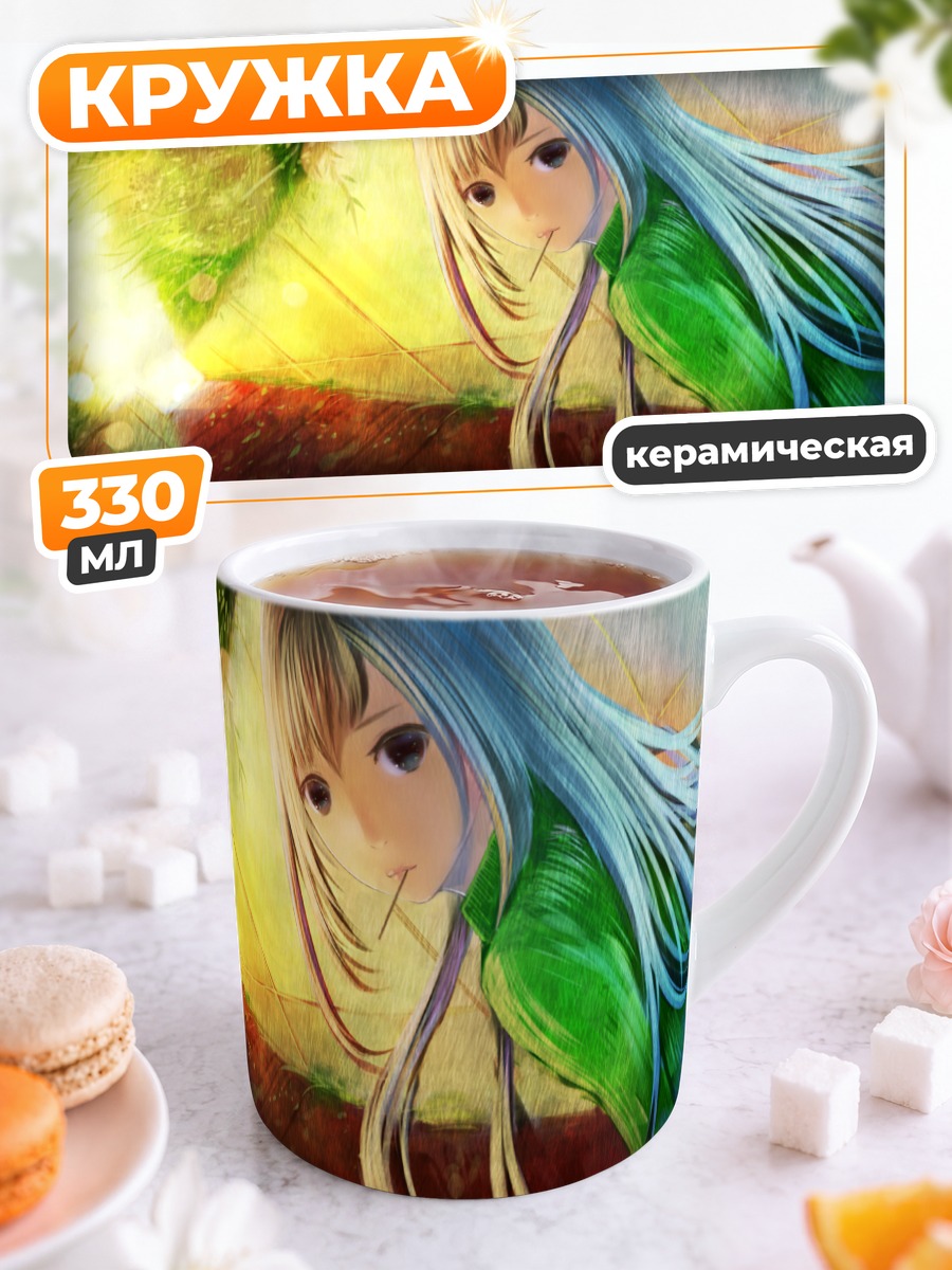Кружка керамическая Мику Хацунэ в лесу