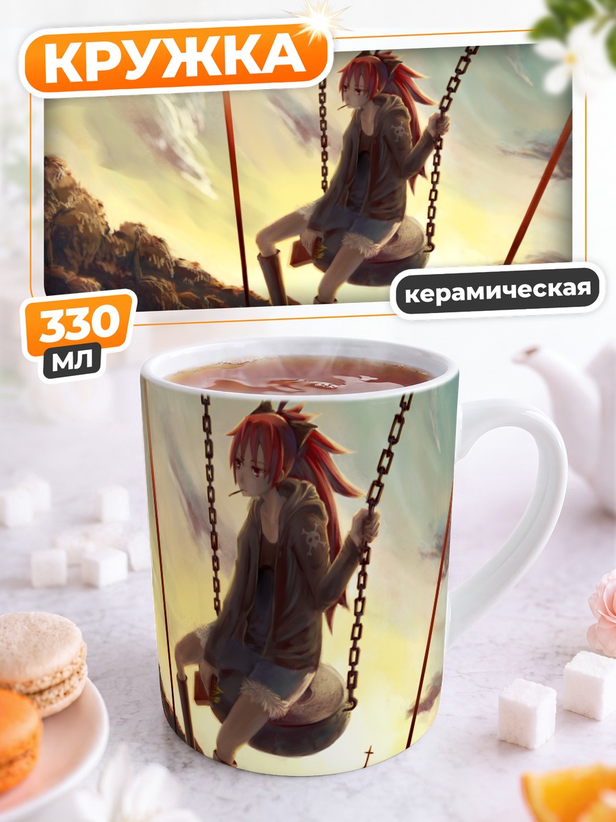 Кружка керамическая Кёко Сакура на качелях