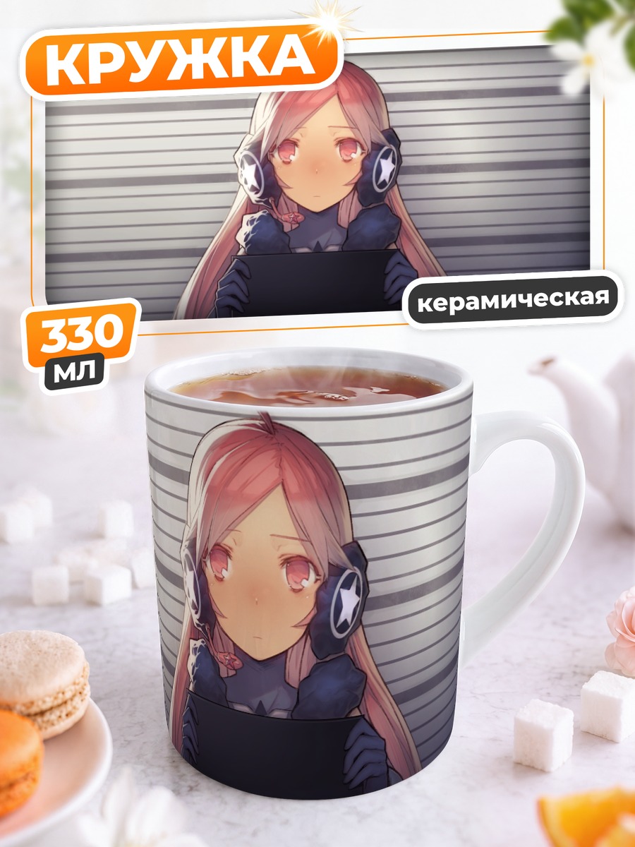 Кружка керамическая Мику в наушниках