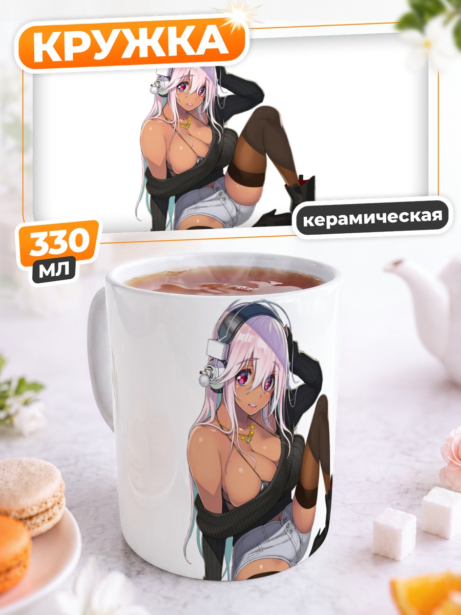 Кружка керамическая Сонико в наушниках