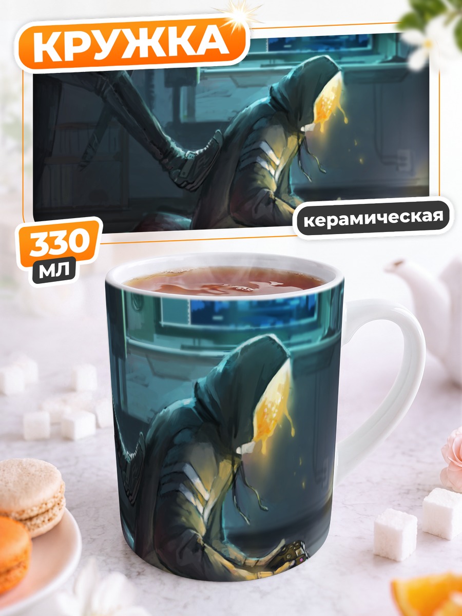 Кружка керамическая Геймер с катаной