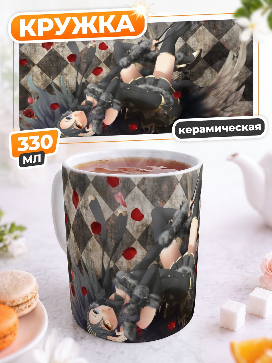 Кружка керамическая Готическая роза