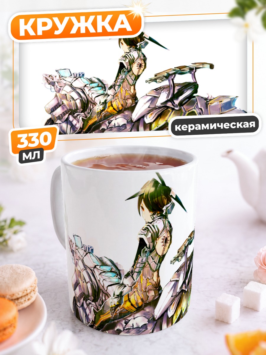 Кружка керамическая Мику Хацунэ на байке