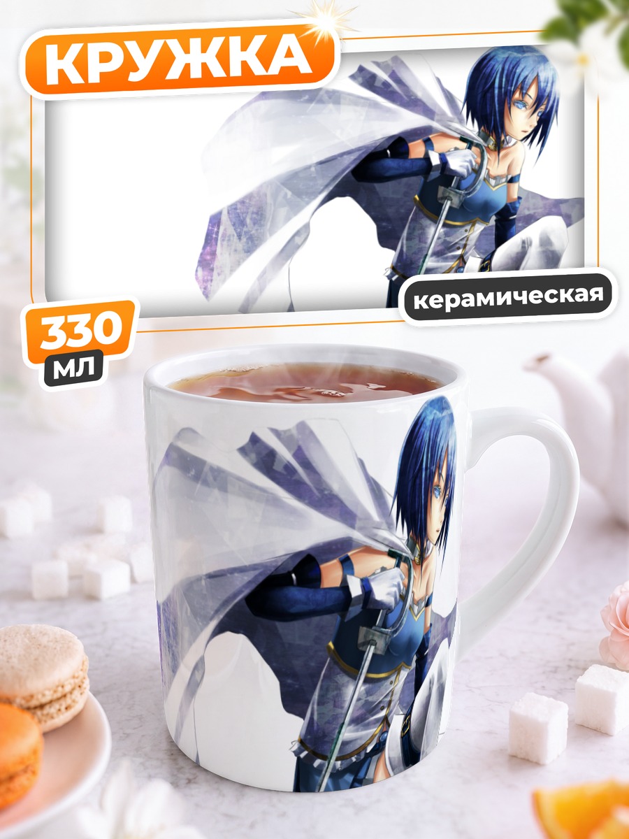 Кружка керамическая Саяка Мики с мечом