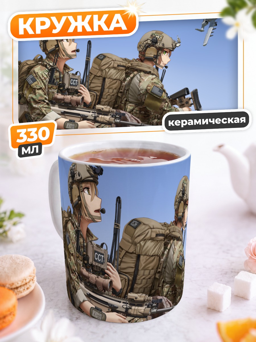 Кружка керамическая Военные в небе