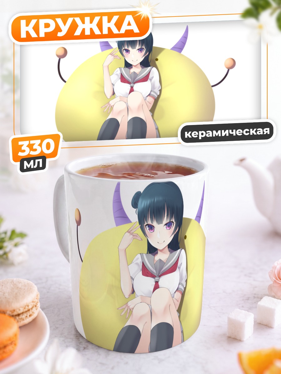 Кружка керамическая Ёсико Цусима на подушке