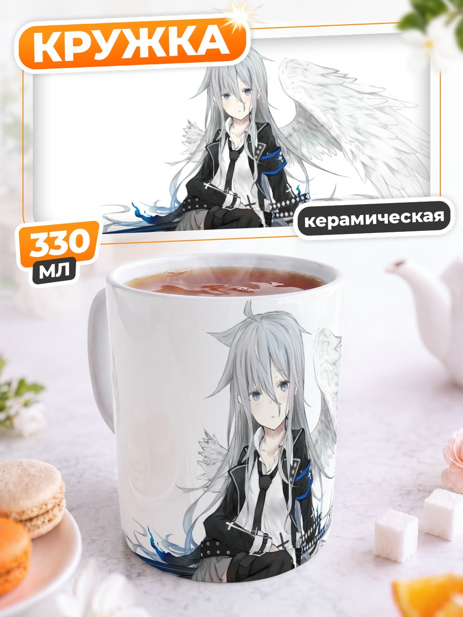 Кружка керамическая Ангел с катаной