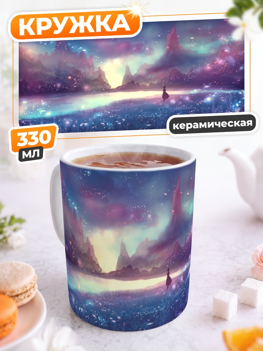 Кружка керамическая Звездное поле