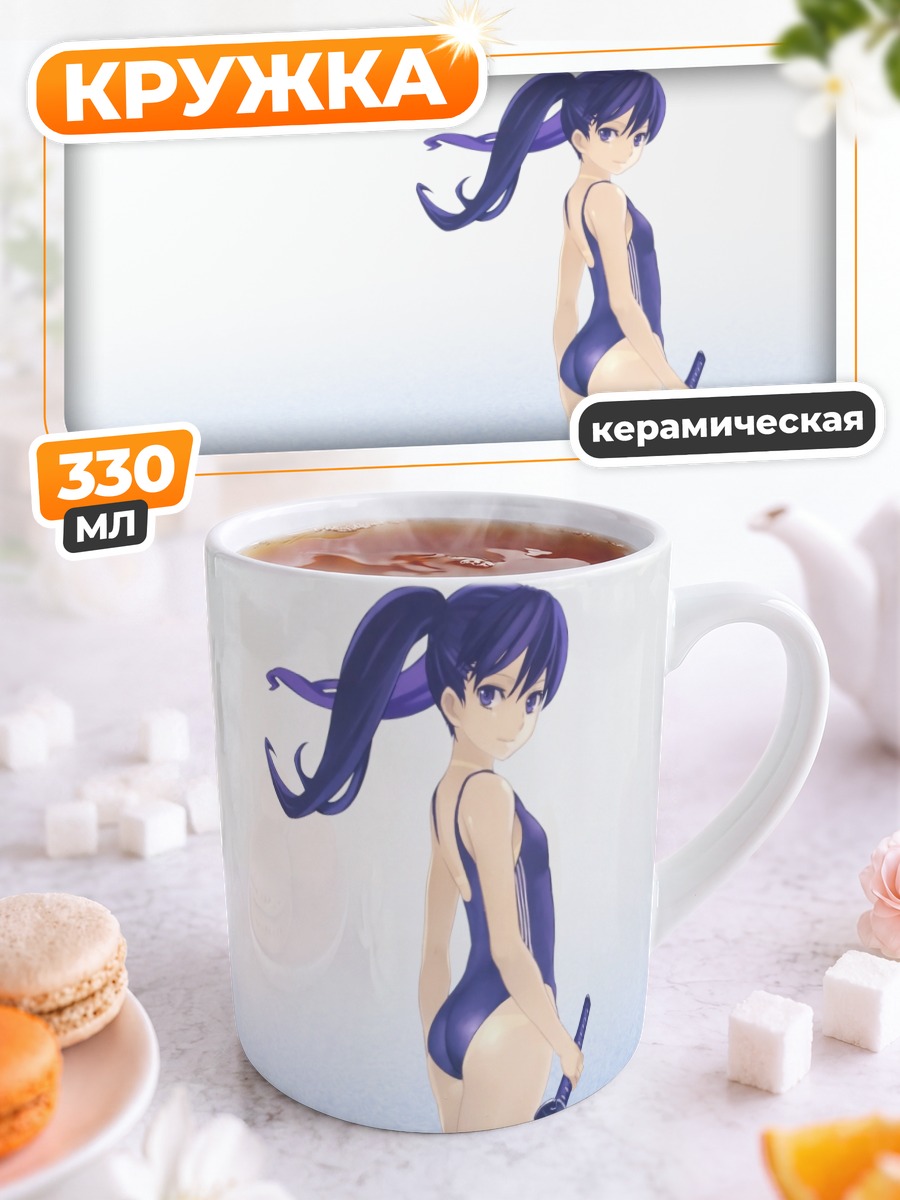 Кружка керамическая Мику Хацунэ с мечом