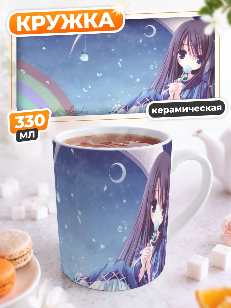 Кружка керамическая Мику Хацунэ в цветах