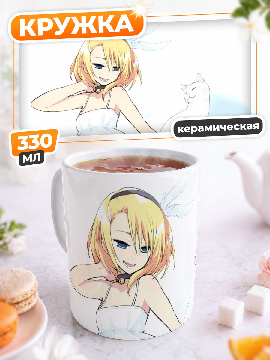 Кружка керамическая Рин Кагамин с котом