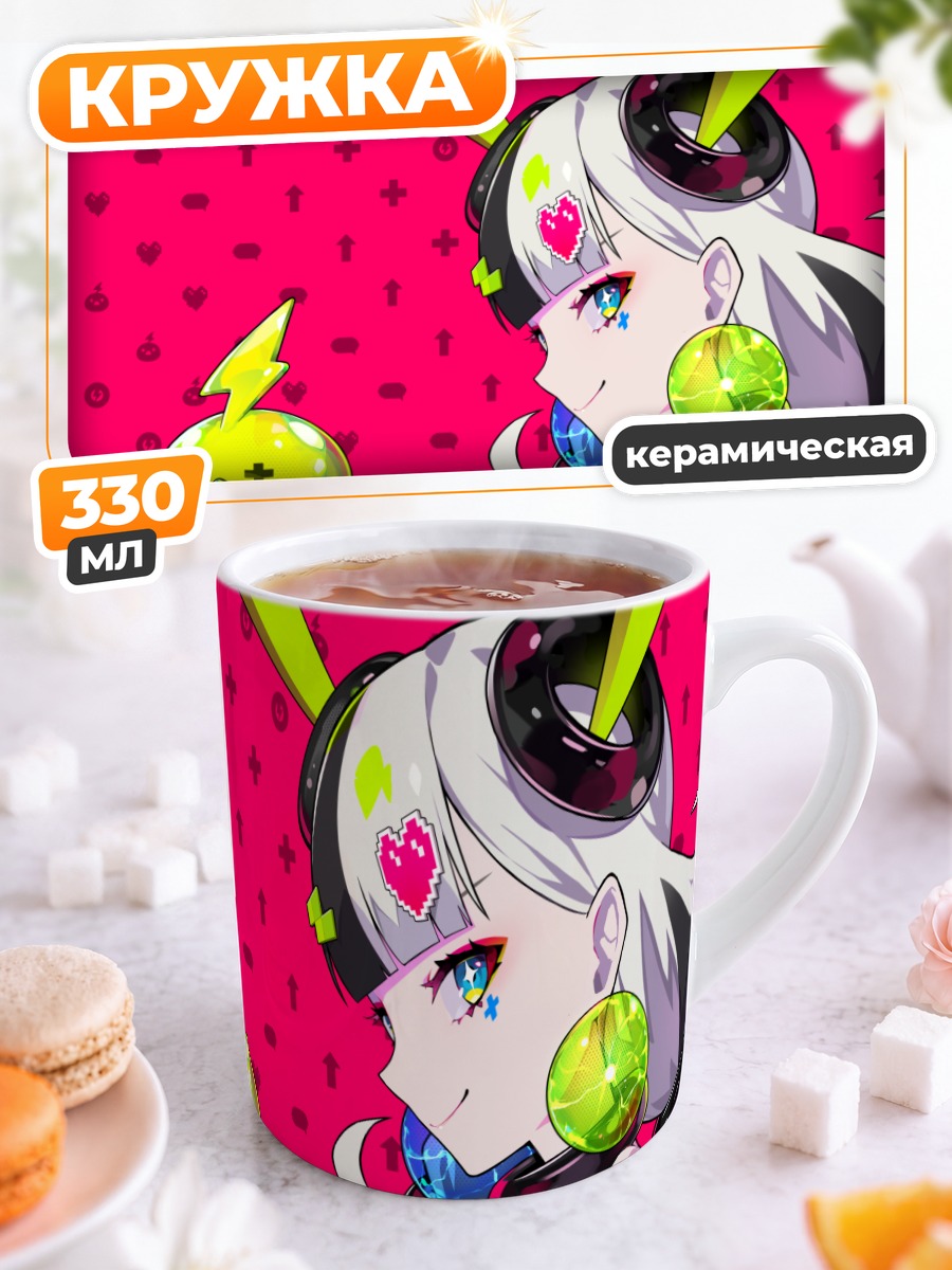 Кружка керамическая Мику Хацунэ в розовом