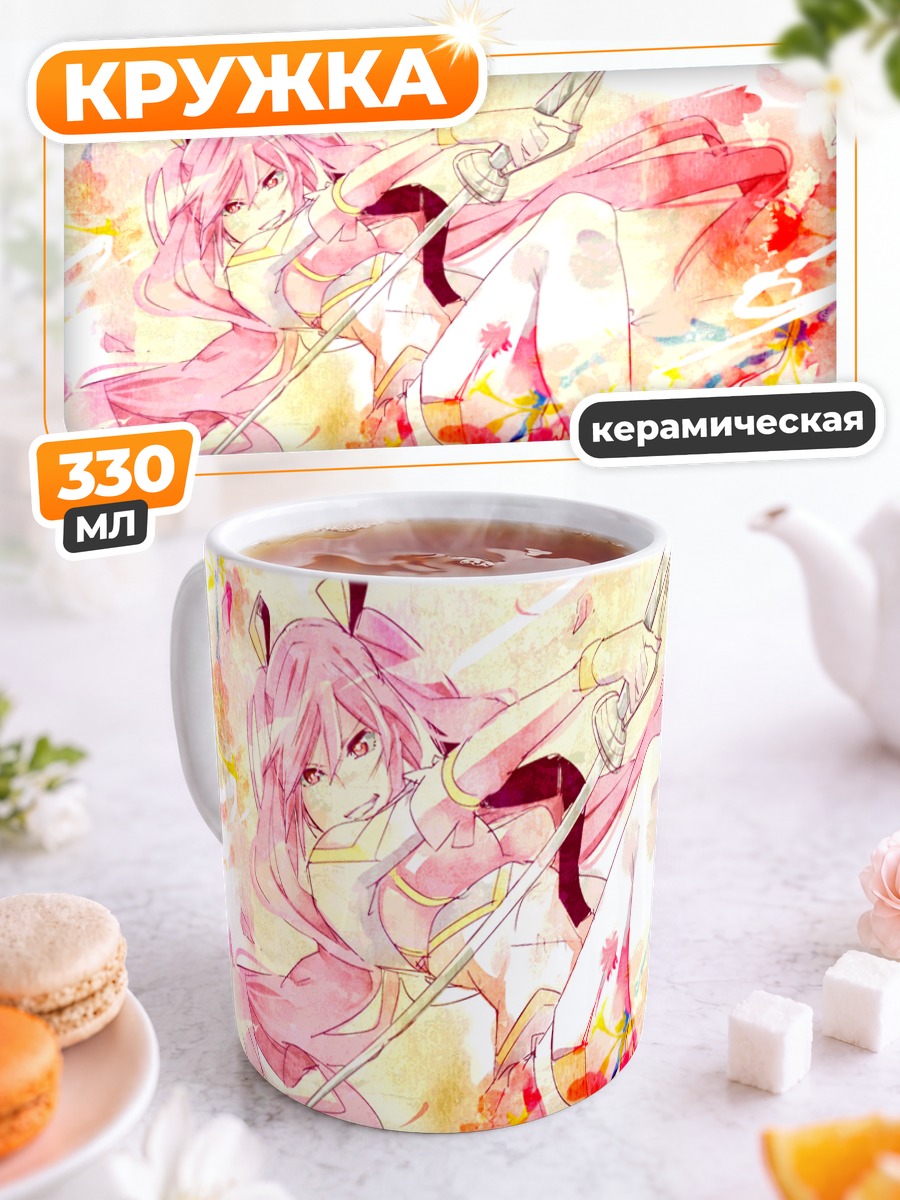 Кружка керамическая Мику Хацунэ в сакуре