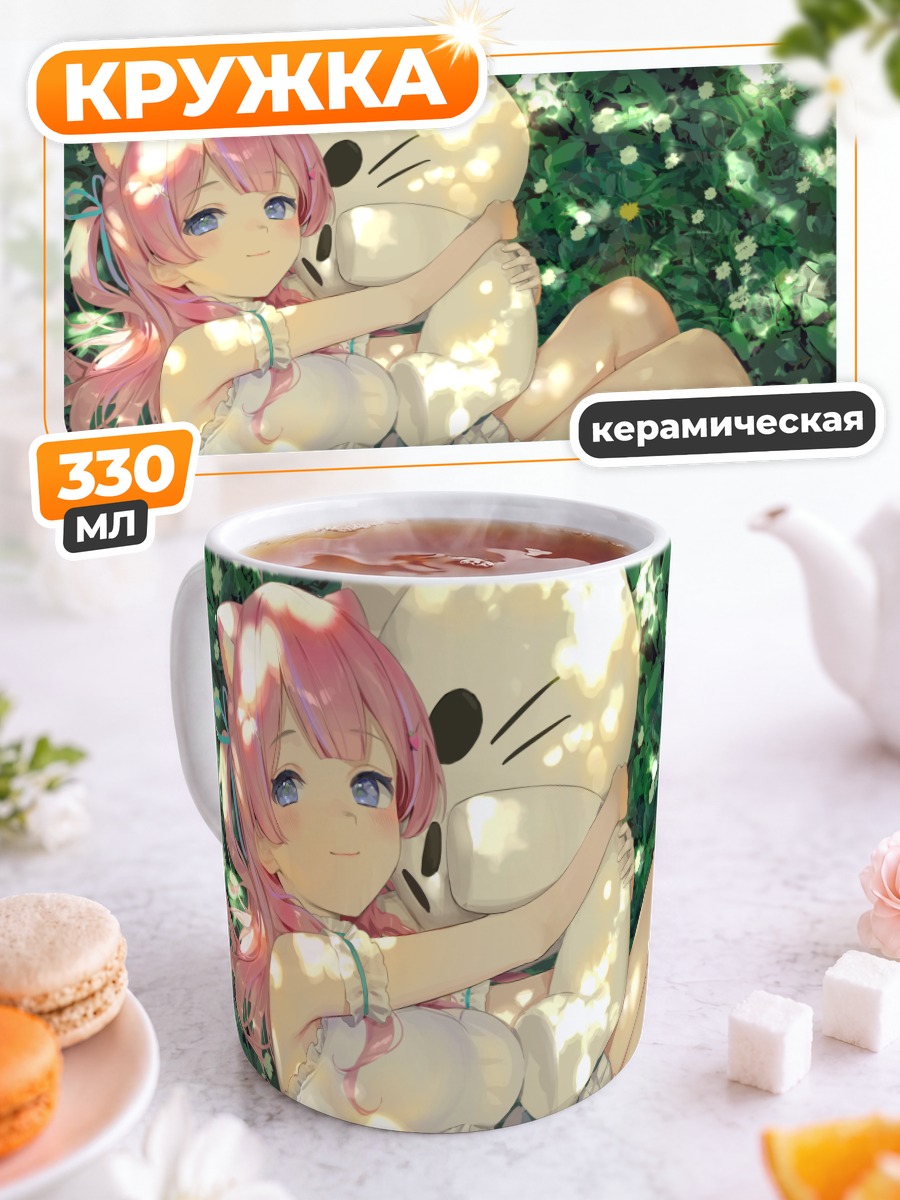 Кружка керамическая Эна Итигори с мишкой