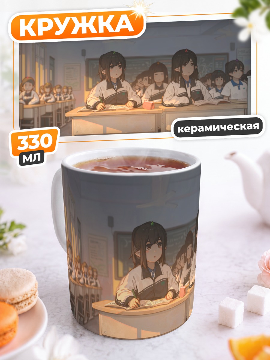 Кружка керамическая Демоны в классе