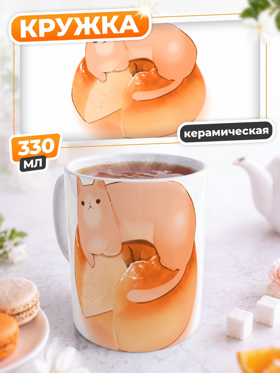 Кружка керамическая Кот в торте