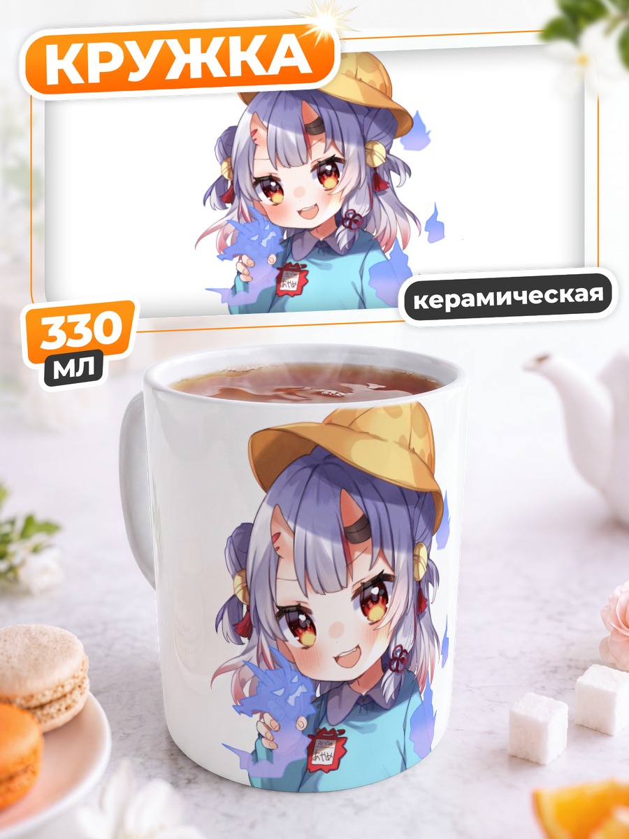 Кружка керамическая Накири Аямэ в шляпе