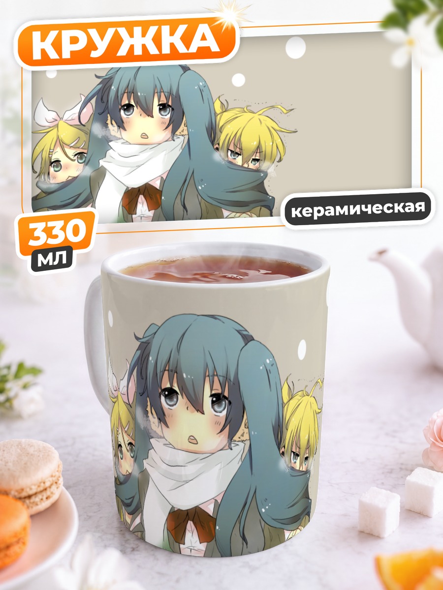 Кружка керамическая Мику Хацунэ зимой