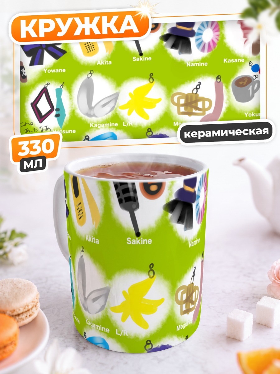Кружка керамическая Мику Хацунэ и друзья