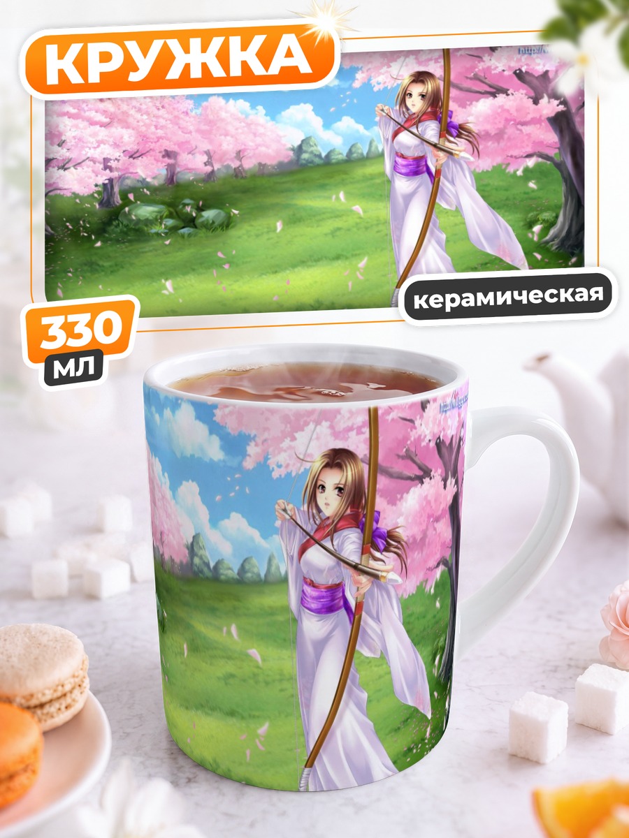 Кружка керамическая Wonderland Online в сакуре
