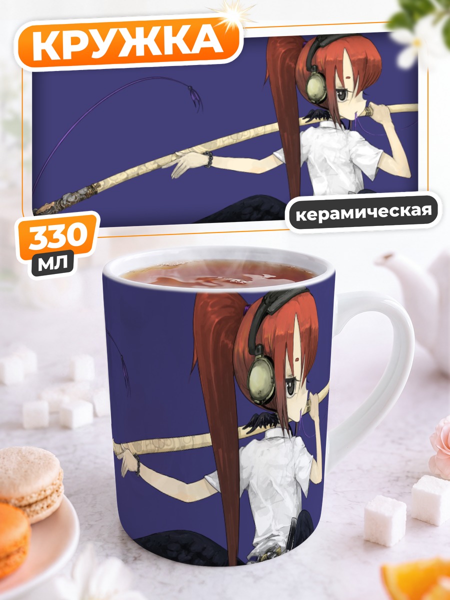 Кружка керамическая Мику Хацунэ с мечом
