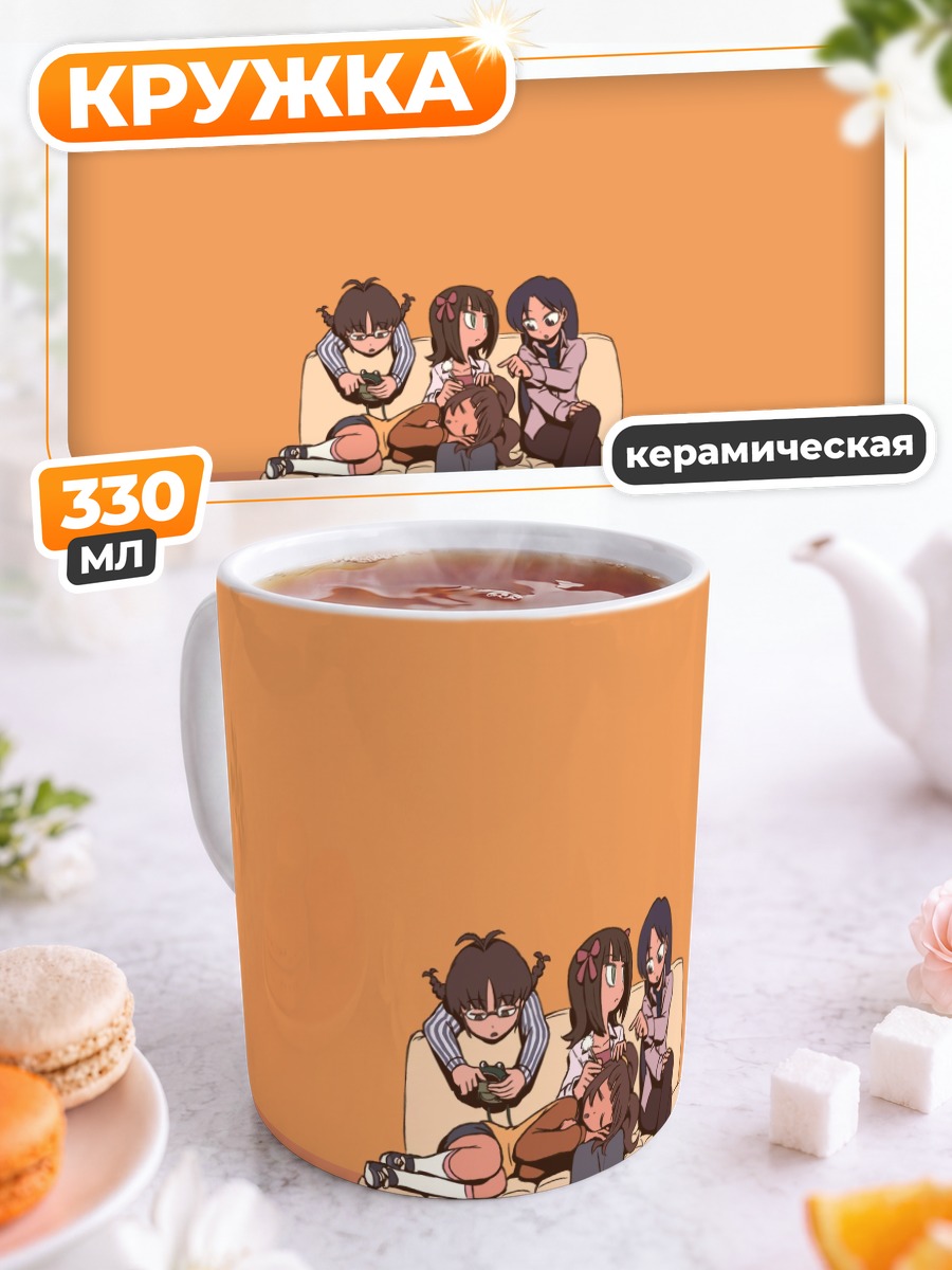 Кружка керамическая Звезды Idolmaster на диване