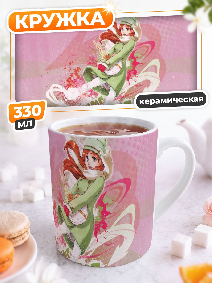 Кружка керамическая Орихиме Иноуэ в розовом