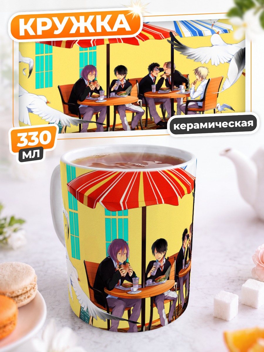 Кружка керамическая Ацуши Мурасакибара в кафе