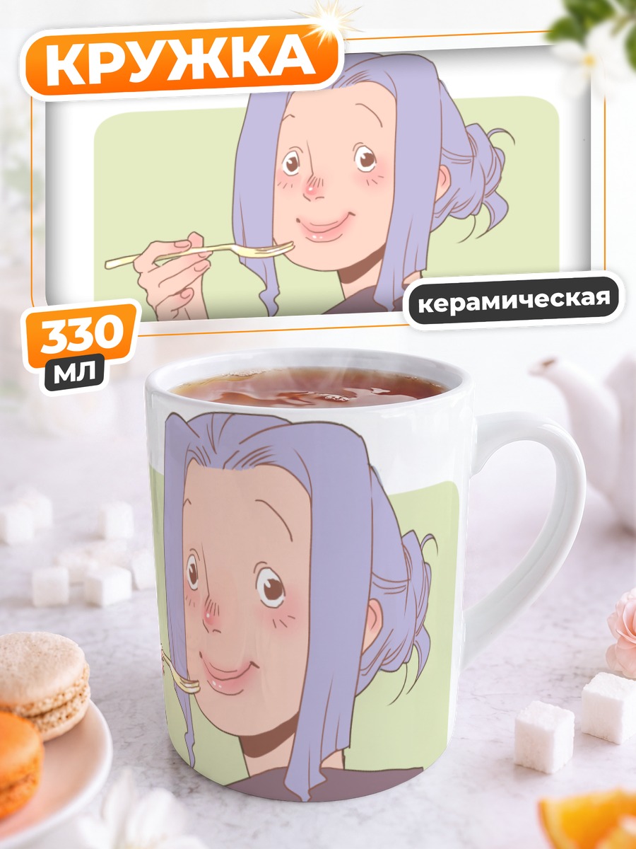 Кружка керамическая Ичирин Кумои с тортом