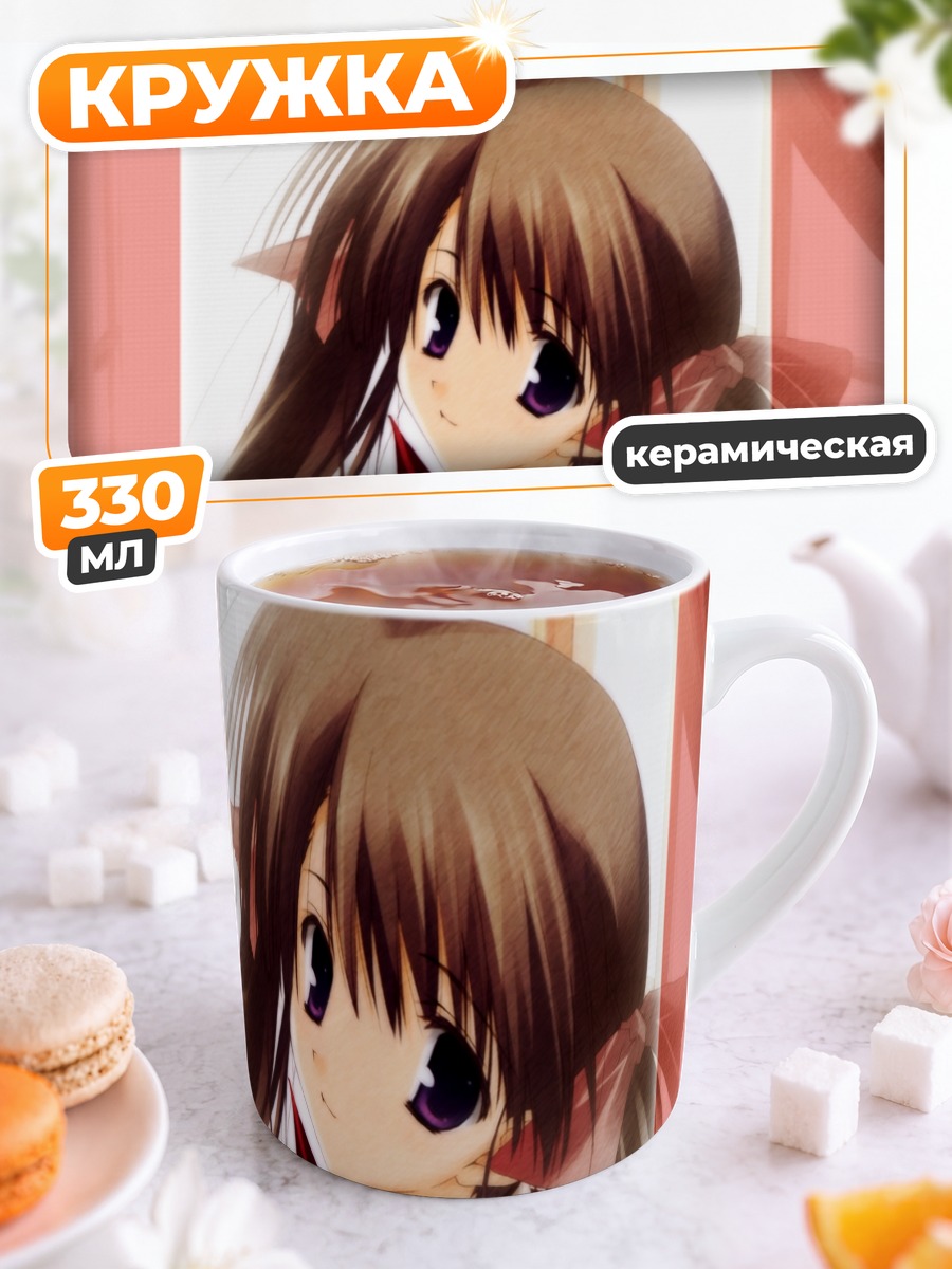 Кружка керамическая Девушка с бантом