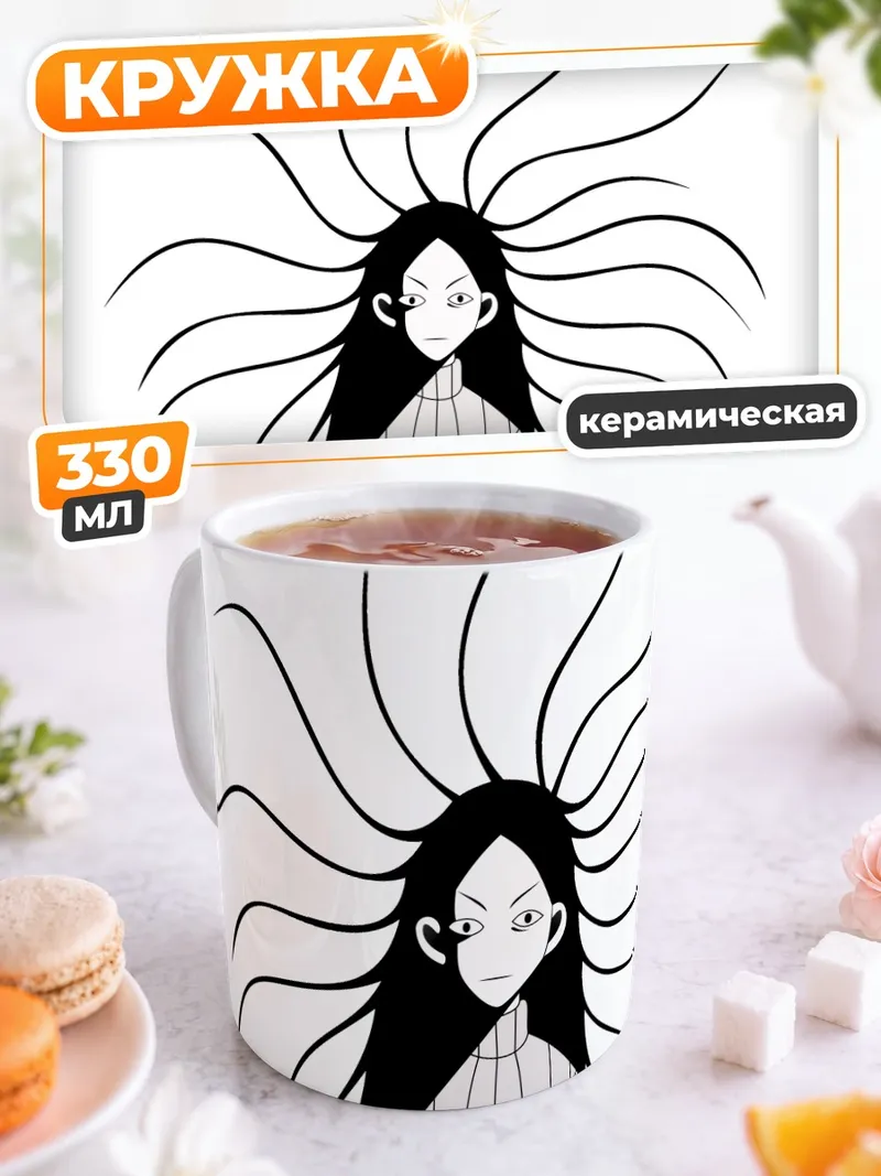 Кружка керамическая Кицу Чири в шоке