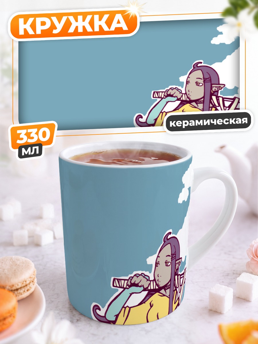 Кружка керамическая Мику Хацунэ с мечом