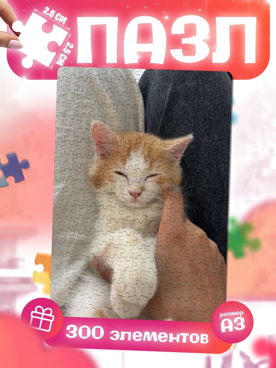 Пазлы Рыжий котенок