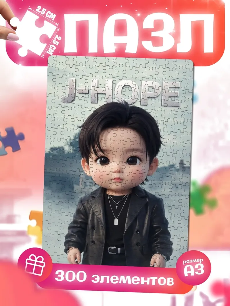 Пазлы J-Hope Чиби арт