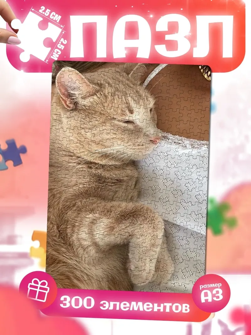 Пазлы Спящий кот