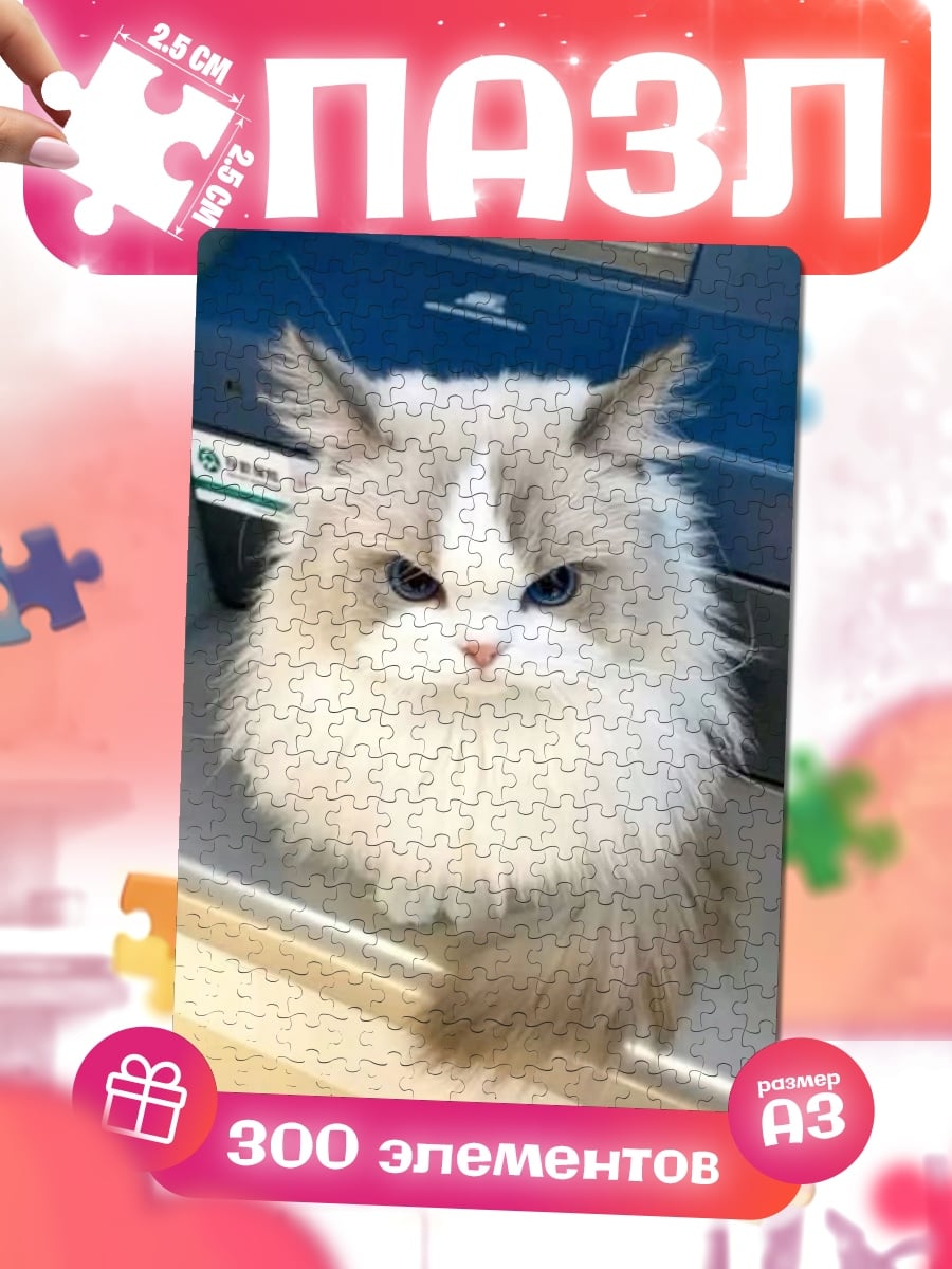 Пазлы Сердитый кот