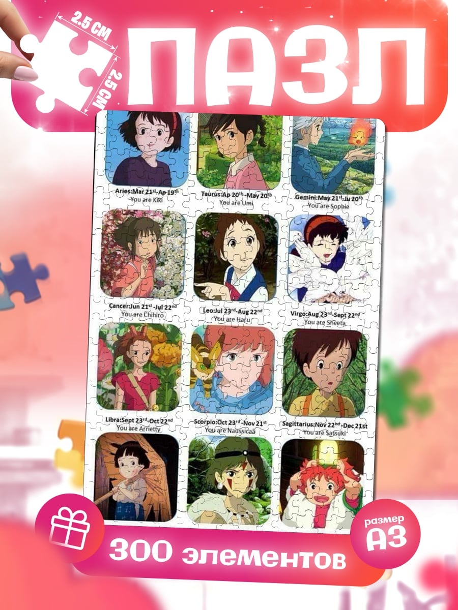 Пазлы Персонажи из студии Ghibli