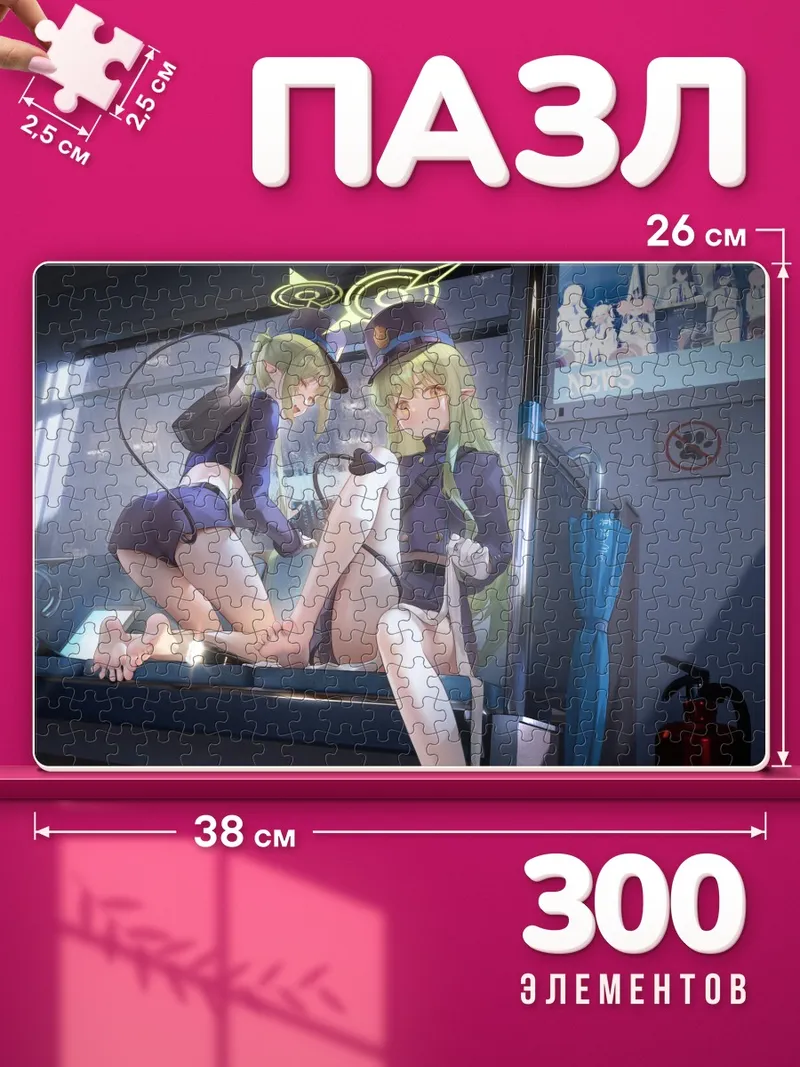 Пазлы Хикари и Нозоми у окна в дождь