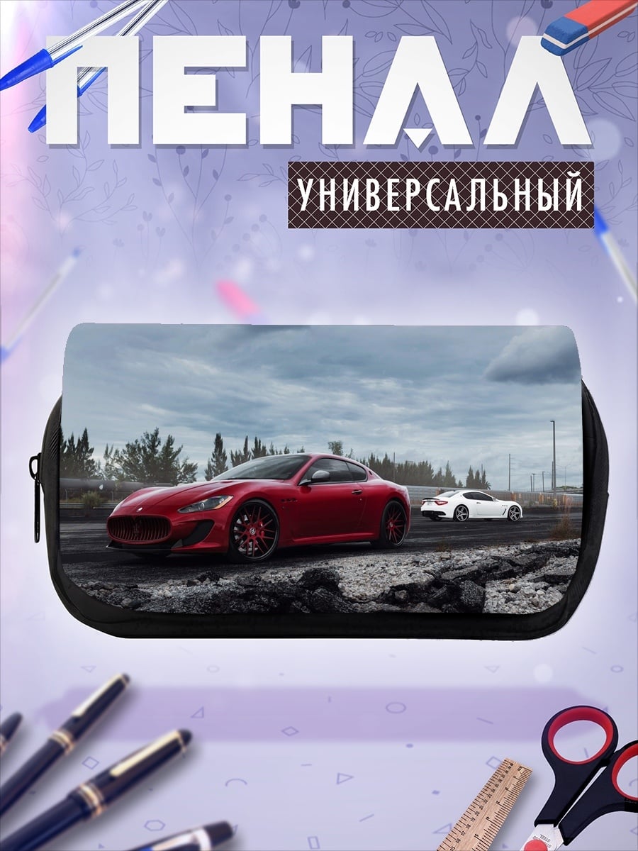 Пенал-косметичка Красная и белая машина