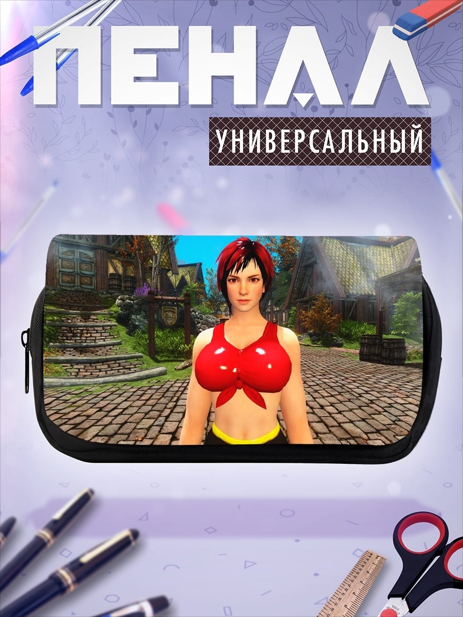 Пенал-косметичка Девушка в красном