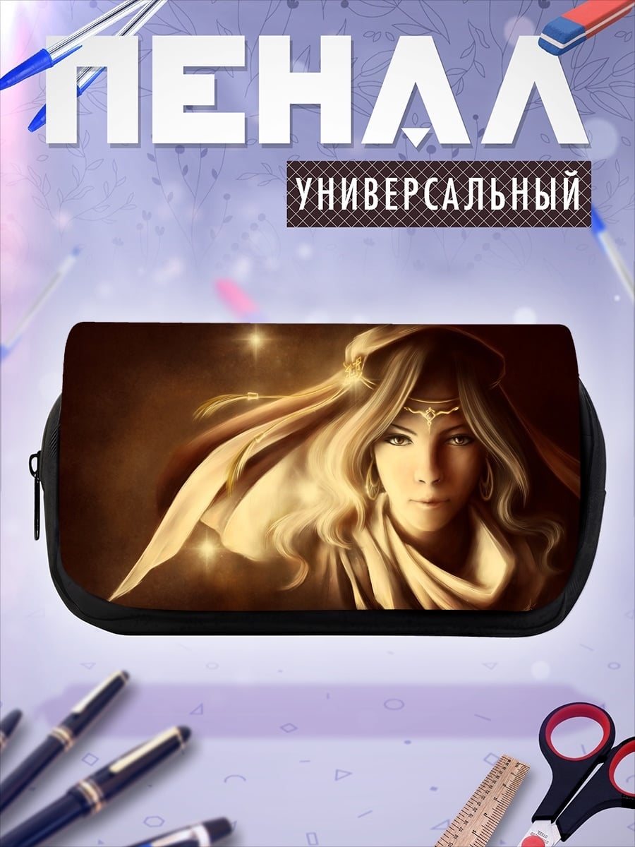 Пенал-косметичка девушка в капюшоне