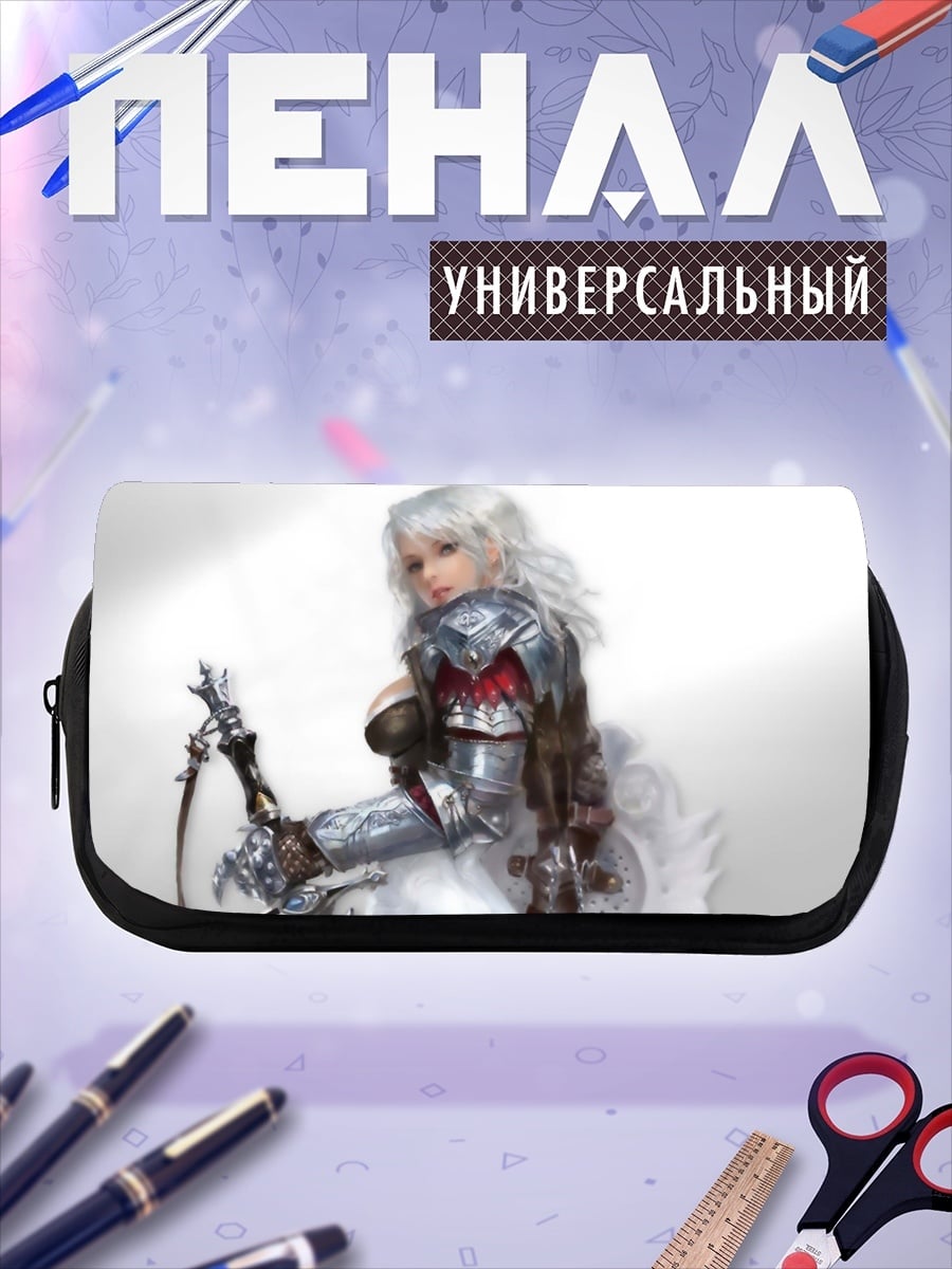 Пенал-косметичка Девушка в доспехах