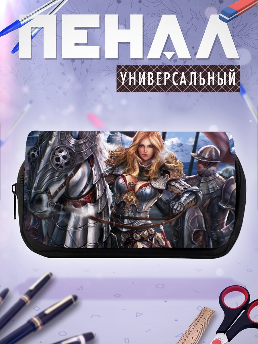 Пенал-косметичка Женщина воин на коне