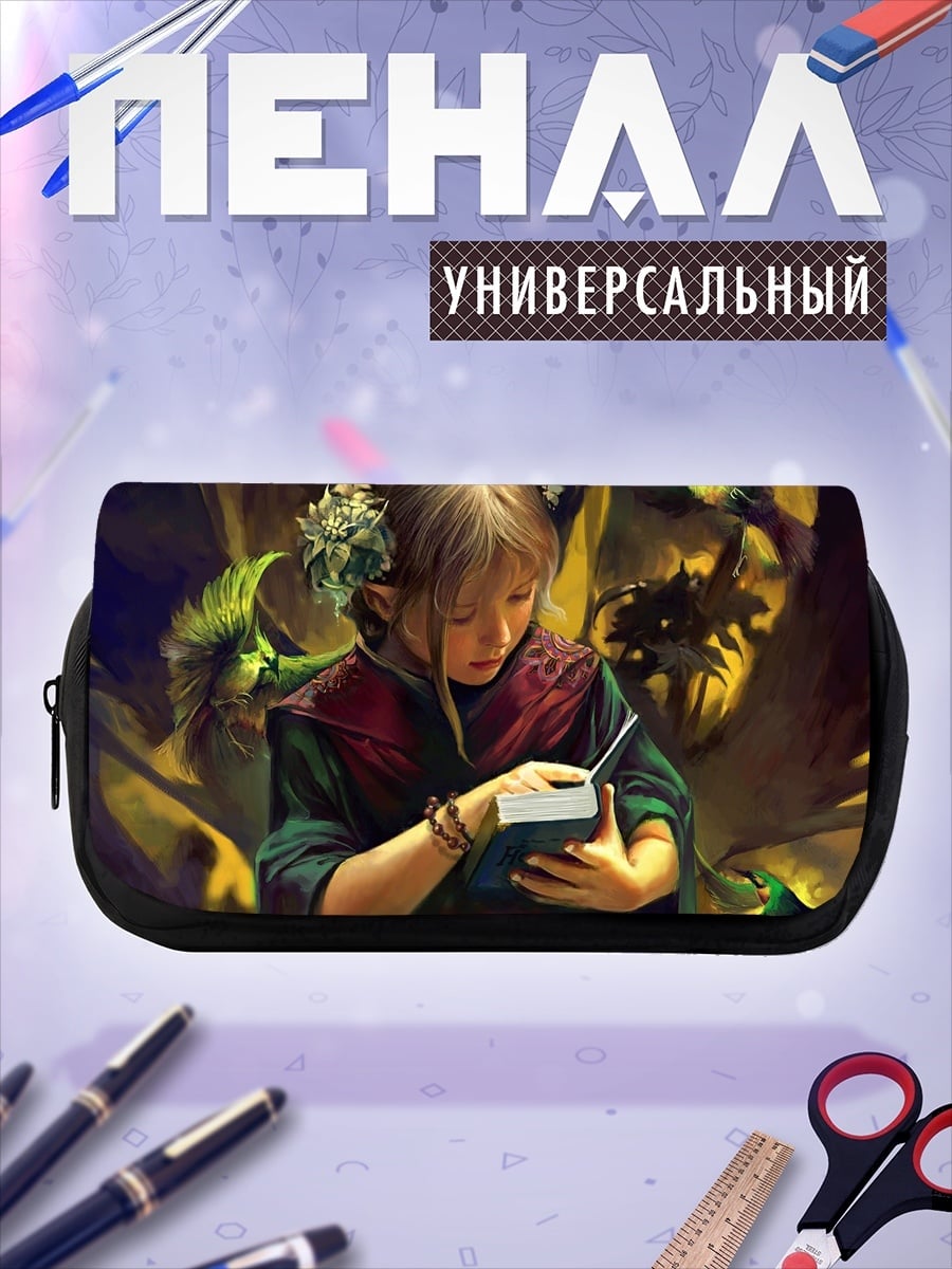 Пенал-косметичка Девочка с птицами